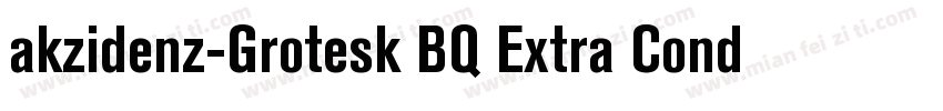akzidenz-Grotesk BQ Extra Conda字体转换